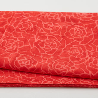 Java Batiks - Scarlet Roses Red/Pink 2 Yard Cut