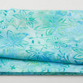 Java Batiks - Aegean Flowers Turquoise 2 Yard Cut