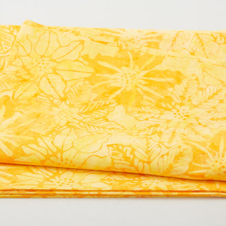 Java Batiks - Canary Bloom Yellow 2 Yard Cut