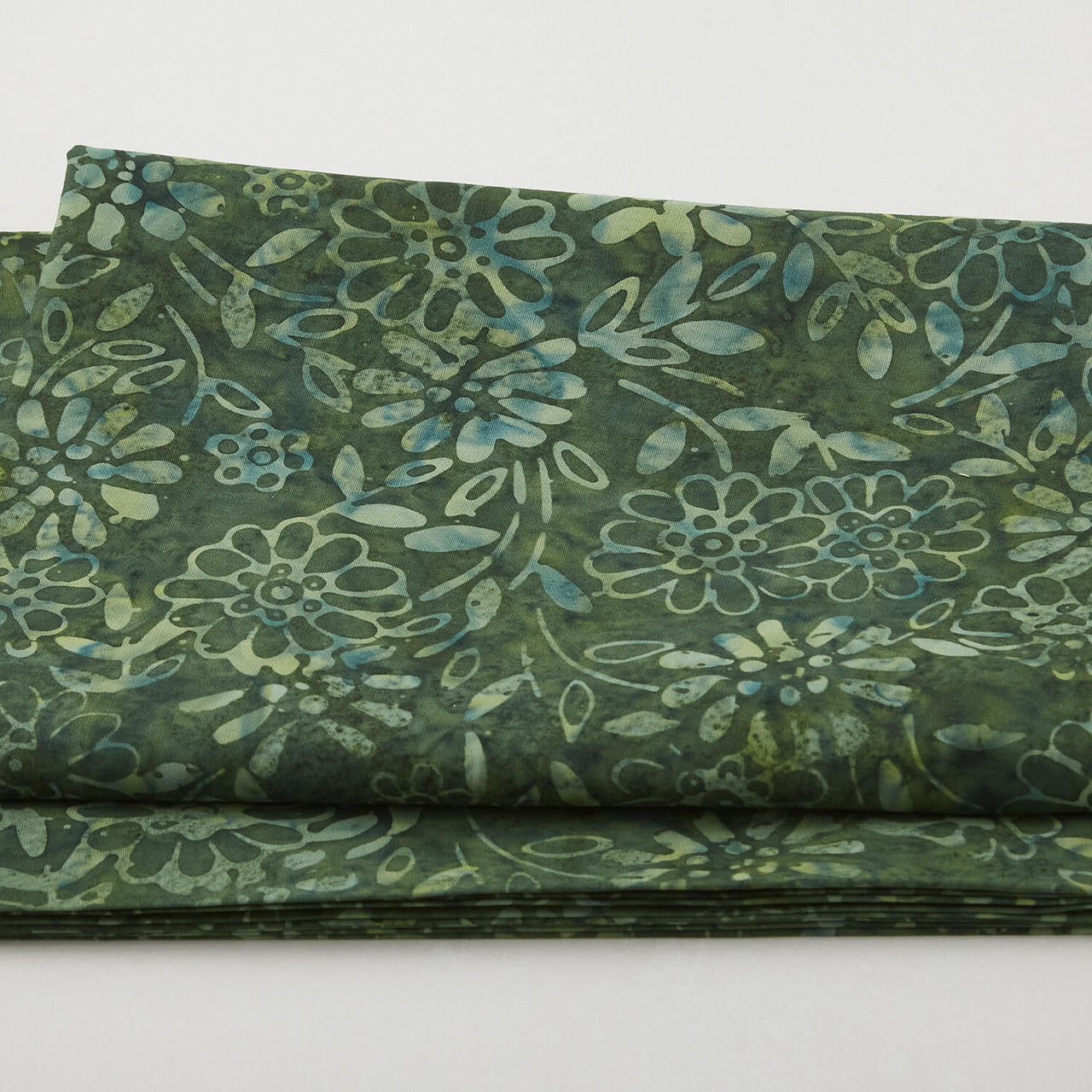 Java Batiks - Emerald Bouquet Green 2 Yard Cut