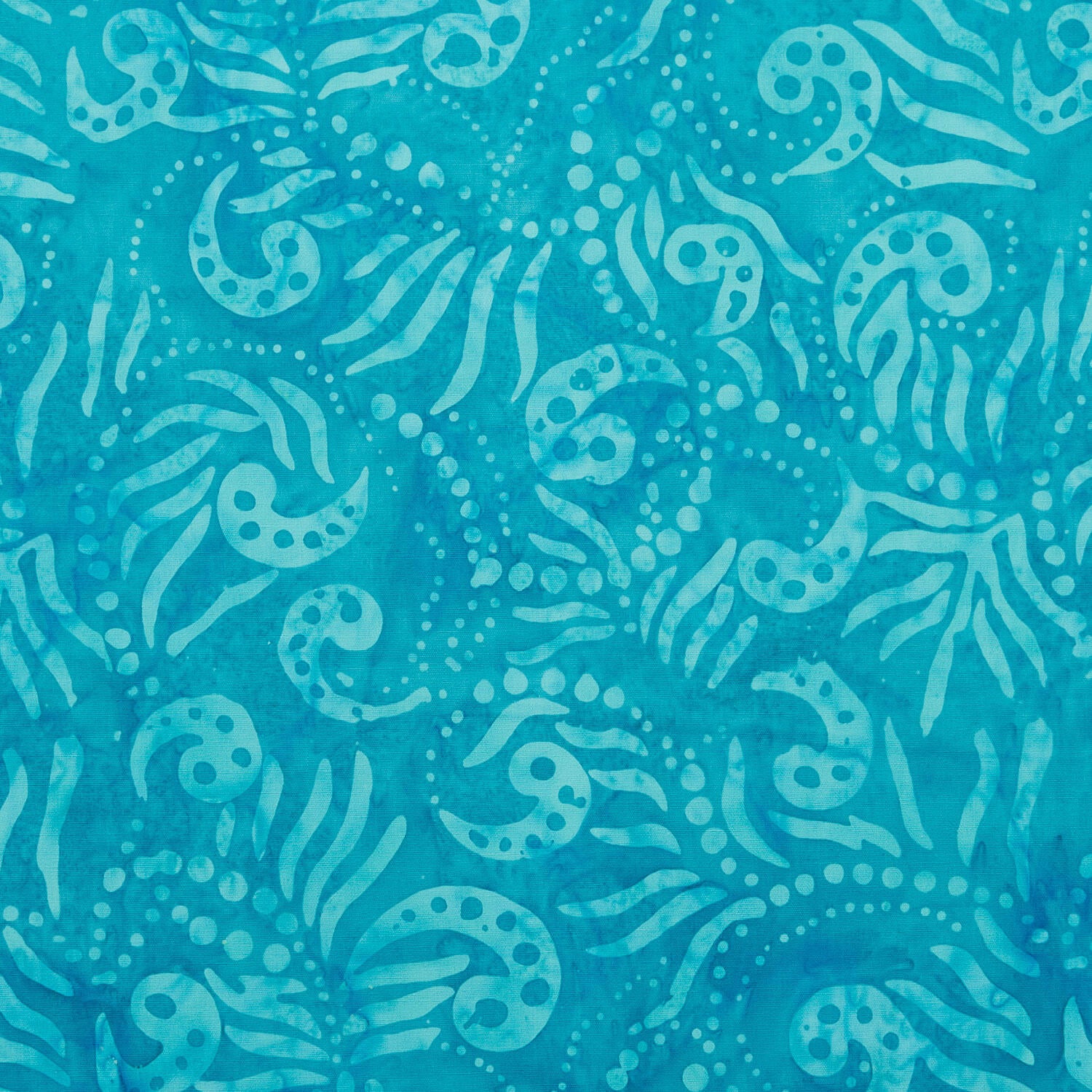 Java Batiks - Caribbean Swirl Turquoise 2 Yard Cut