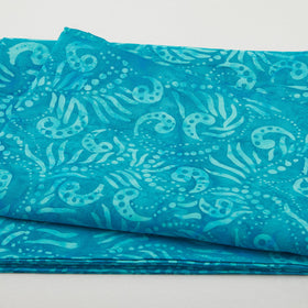 Java Batiks - Caribbean Swirl Turquoise 2 Yard Cut