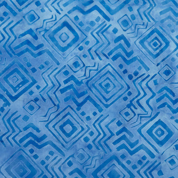 Java Batiks - Cobalt Geometric Blue 3 Yard Cut