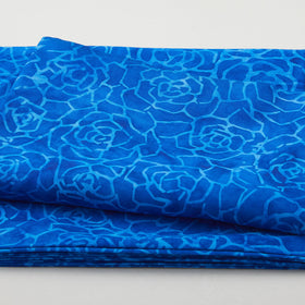Java Batiks - Sapphire Roses Blue 3 Yard Cut