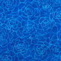 Java Batiks - Sapphire Roses Blue 3 Yard Cut