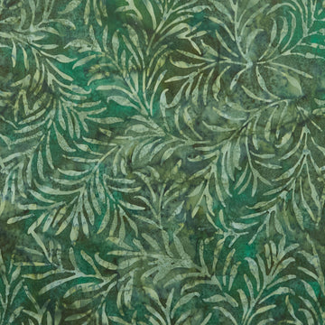 Java Batiks - Fronds Green 3 Yard Cut