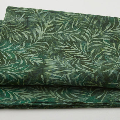 Java Batiks - Fronds Green 3 Yard Cut