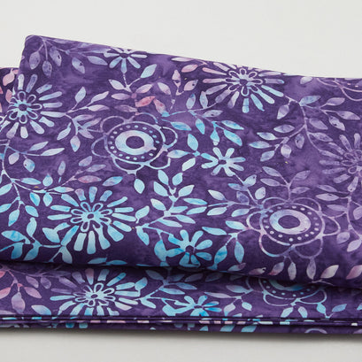 Java Batiks - Rain Garden Purple 3 Yard Cut