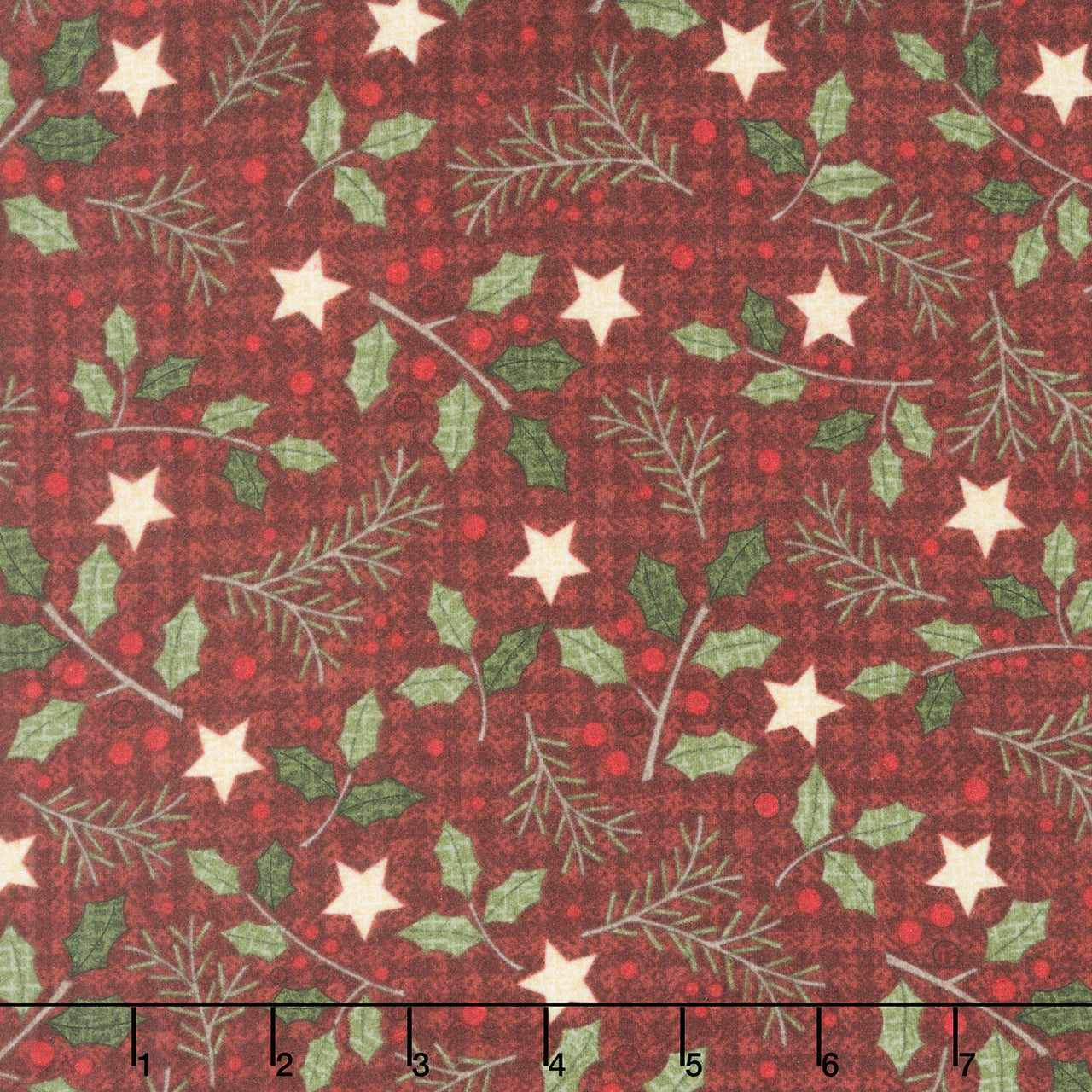 Holly Jolly Flannel - Holly Red Yardage