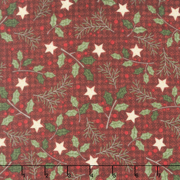 Holly Jolly Flannel - Holly Red Yardage