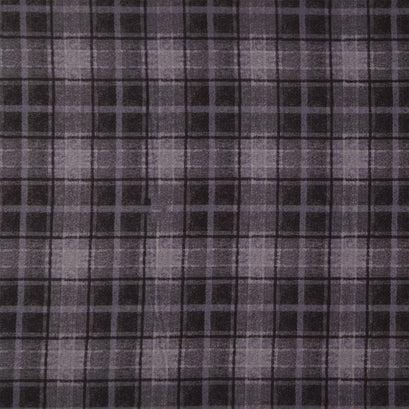 Holly Jolly Flannel - Big Plaid Black Yardage
