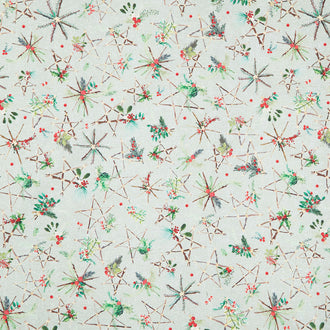 Winter Wreaths - Stars Green Yardage