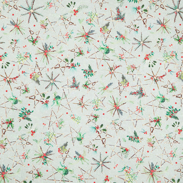 Winter Wreaths - Stars Green Yardage