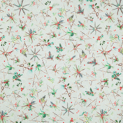 Winter Wreaths - Stars Green Yardage