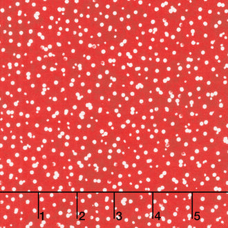 Winter Wreaths - Scattered Snow Red Yardage