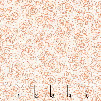 Spooky Stitches - Pumpkins Cream Yardage