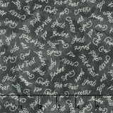 Spooky Stitches - Spooky Words Black Yardage