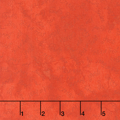 Spooky Stitches - Spooky Words Orange Yardage