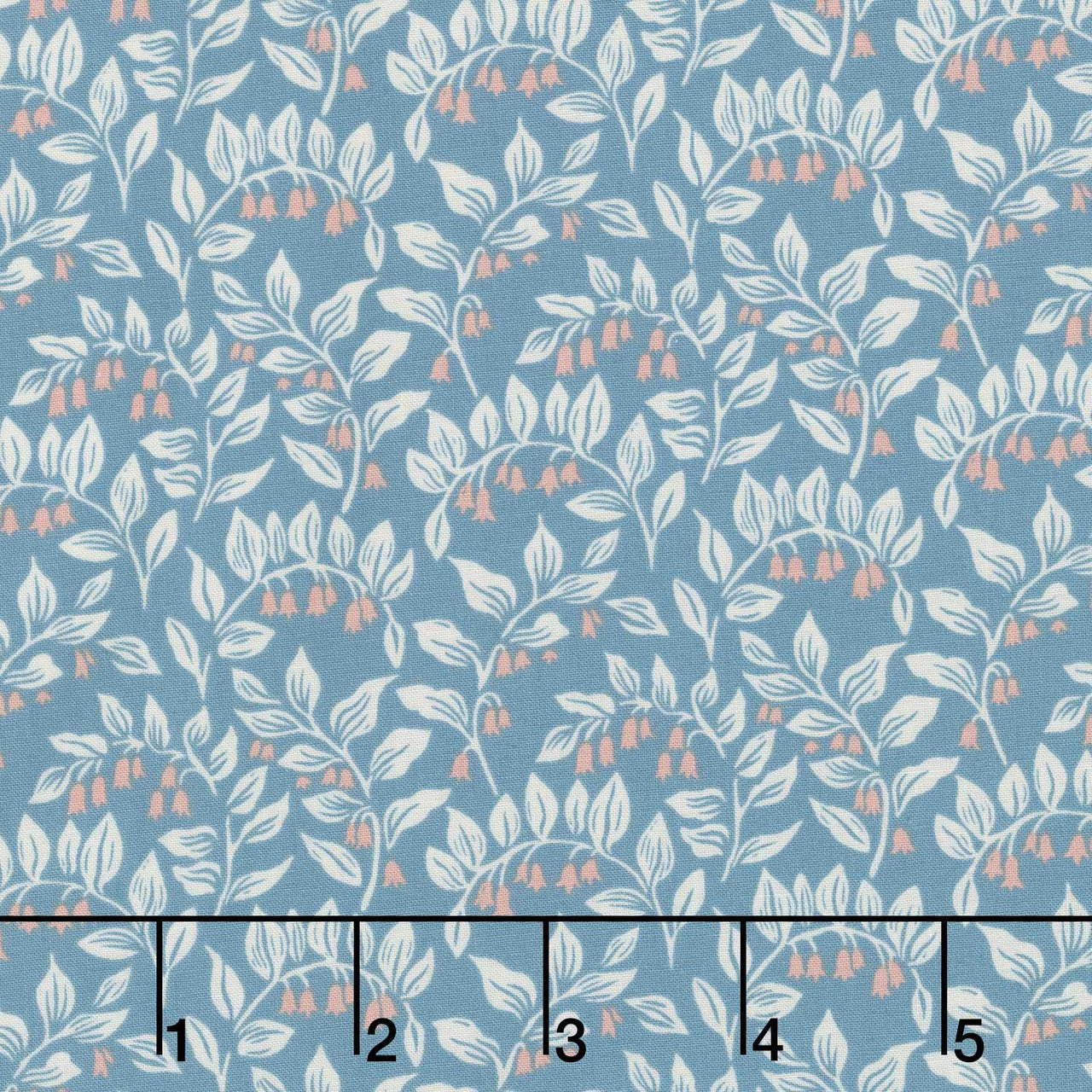 Cottage Flowers - Solomon's Seal Blue Yardage
