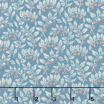 Cottage Flowers - Solomon's Seal Blue Yardage
