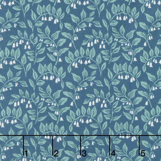 Cottage Flowers - Solomon's Seal Navy Yardage