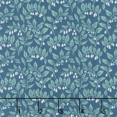 Cottage Flowers - Solomon's Seal Navy Yardage