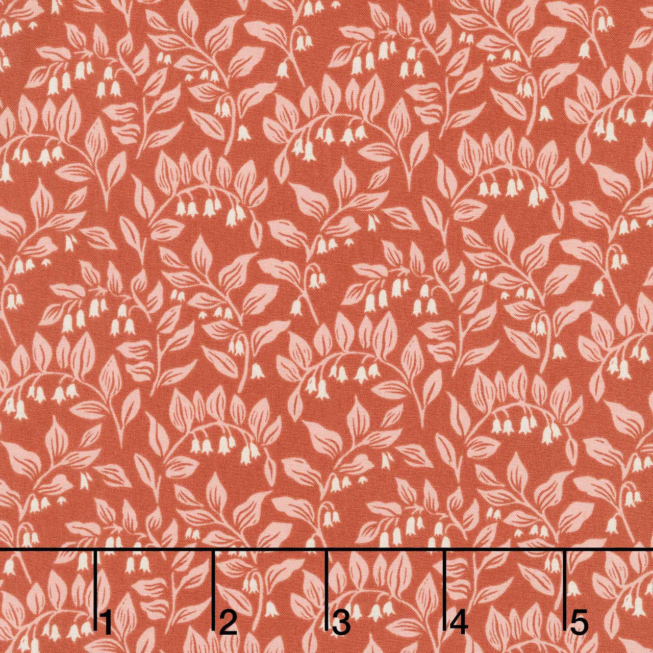 Cottage Flowers - Solomon's Seal Red Yardage