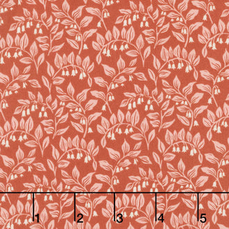 Cottage Flowers - Solomon's Seal Red Yardage
