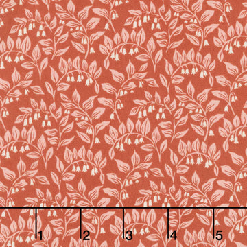 Cottage Flowers - Solomon's Seal Red Yardage