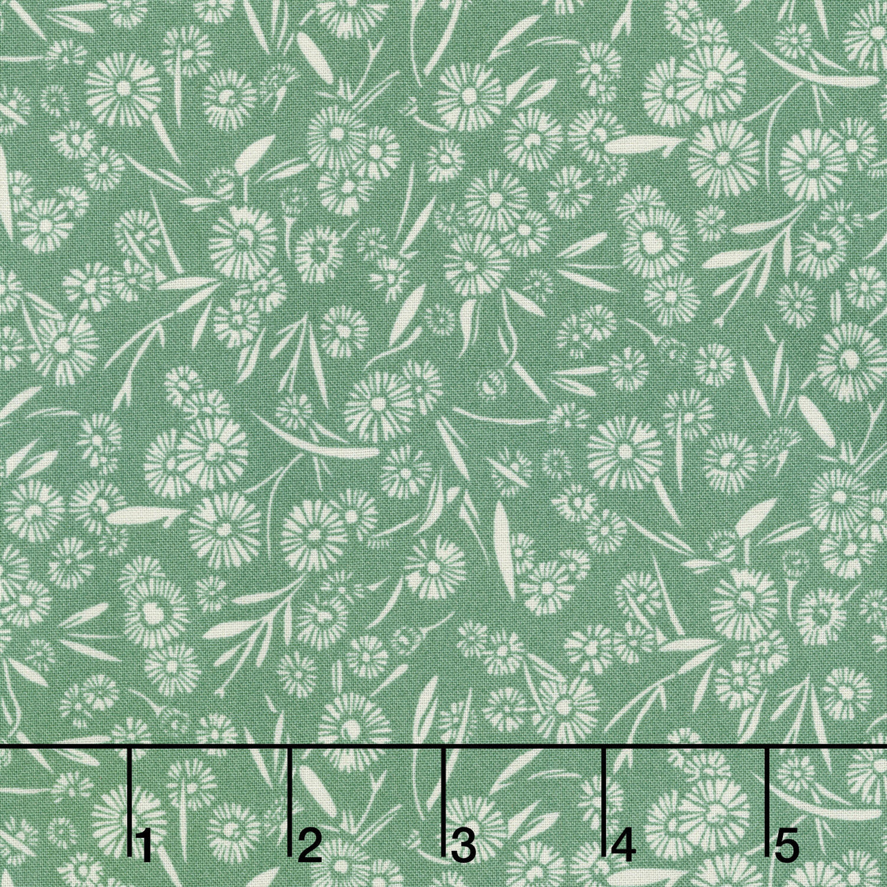 Cottage Flowers - Daisy Green Yardage