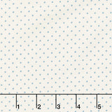 Cottage Flowers - Dot Blue Yardage