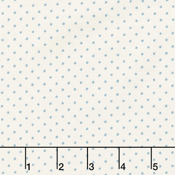 Cottage Flowers - Dot Blue Yardage