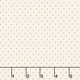 Cottage Flowers - Dot Red Yardage
