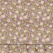 Grand Entrance - Packed Floral Metallic Maroon Yardage