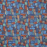Space Monsters - Monster Words Dark Navy Yardage