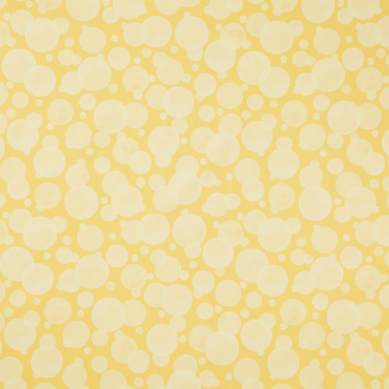 Space Monsters - Bubbles Yellow Yardage