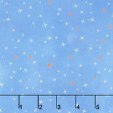 Space Monsters - Stars Medium Blue Yardage