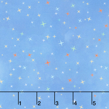 Space Monsters - Stars Medium Blue Yardage