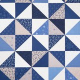 Patchwork Blue - Patchwork Running Blocks Multi Yardage