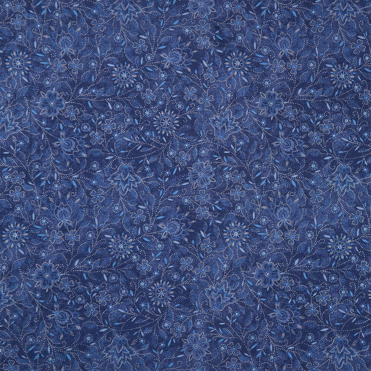 Patchwork Blue - Floral Blue Yardage