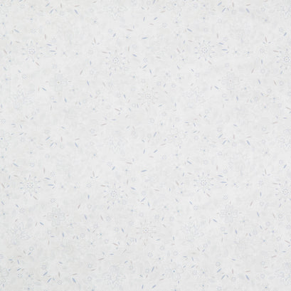 Patchwork Blue - Floral Cream Yardage