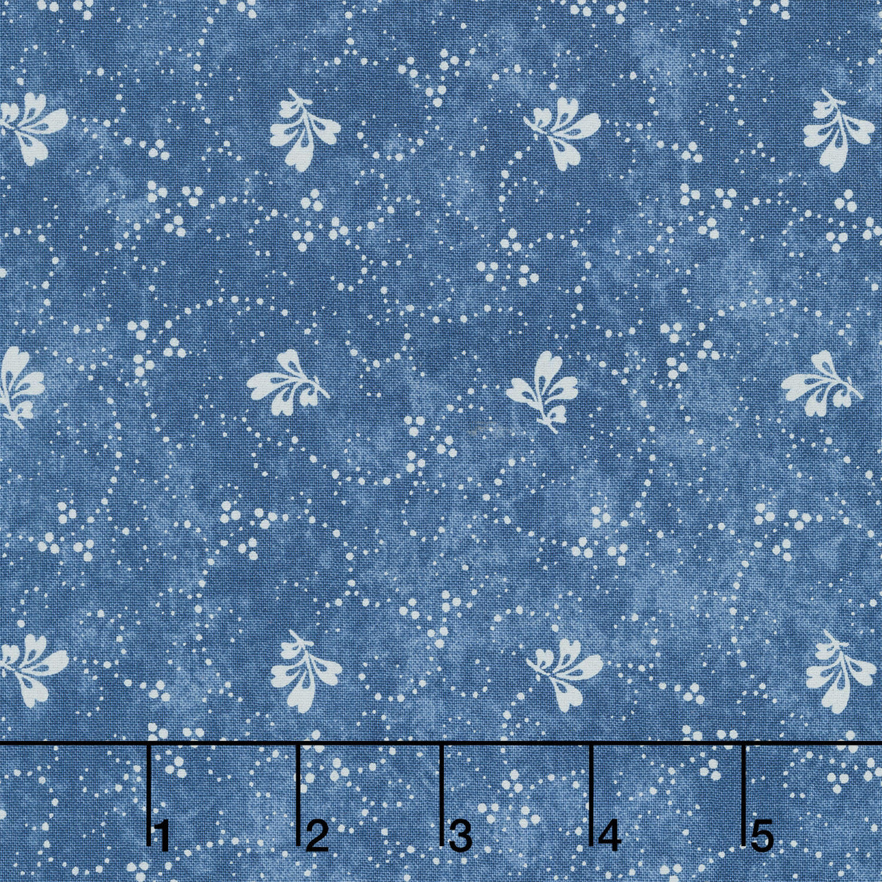 Patchwork Blue - Leaf Blue Yardage
