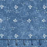 Patchwork Blue - Leaf Blue Yardage
