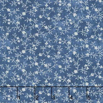 Patchwork Blue - Vines Blue Yardage