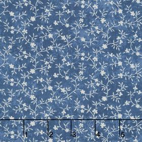 Patchwork Blue - Vines Blue Yardage