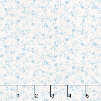 Patchwork Blue - Vines Cream Yardage