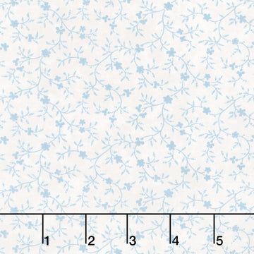 Patchwork Blue - Vines Cream Yardage