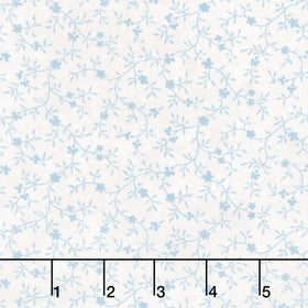 Patchwork Blue - Vines Cream Yardage