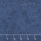 Patchwork Blue - Scrolls Blue Yardage