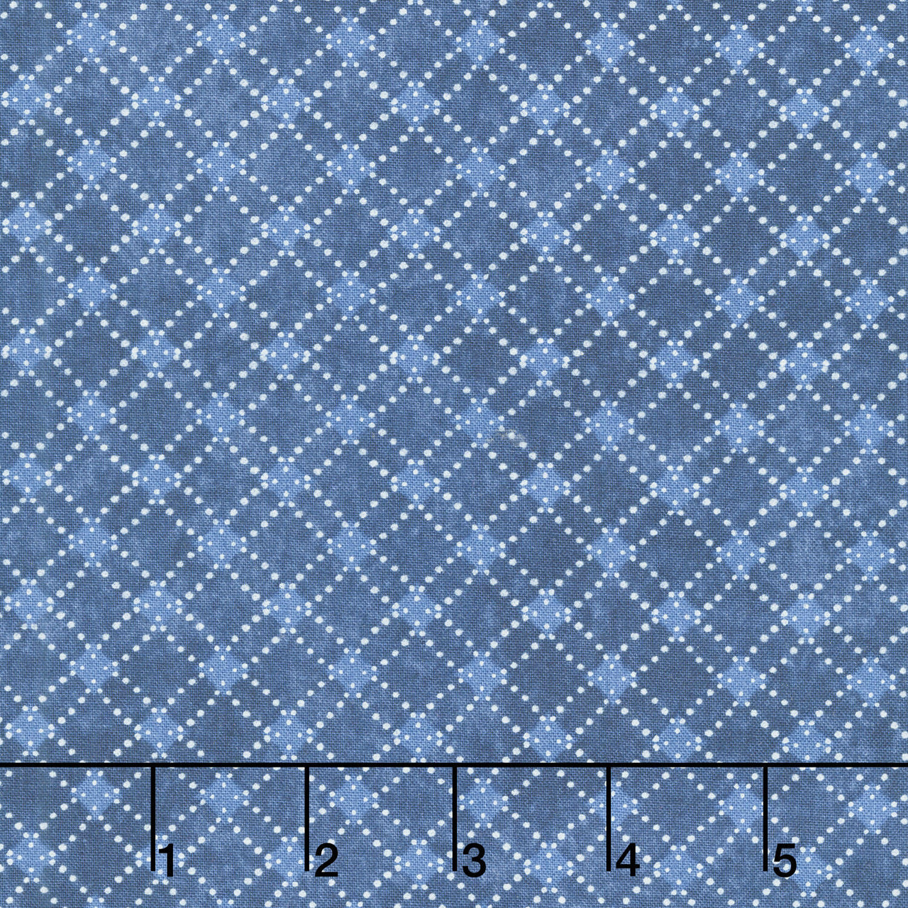 Patchwork Blue - Diamonds Blue Yardage